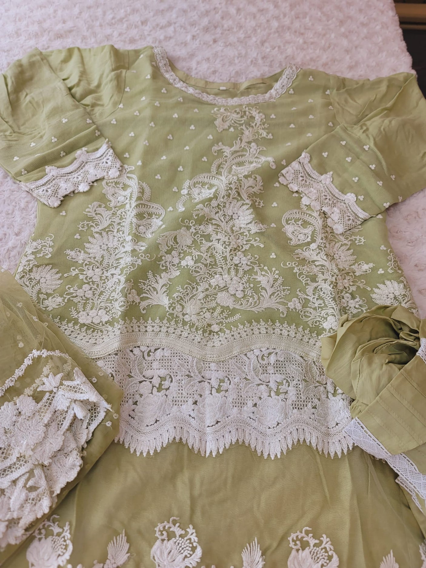 Pakistani Stitched Embroidery Party Wear Dresses Ready To Ship