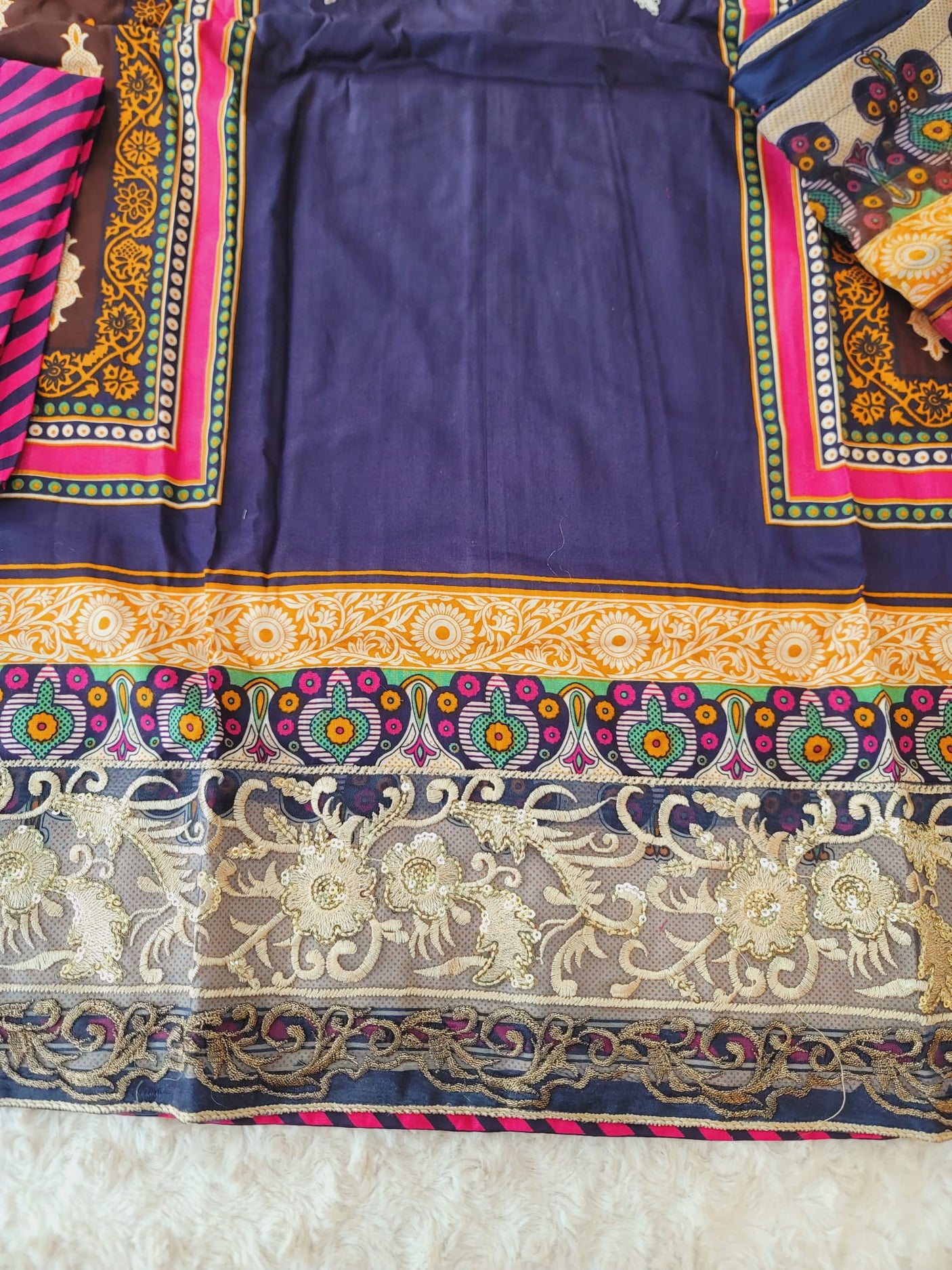 Pakistani Stitched lawn Embroidered Salwar kameez ready to ship