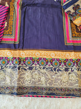 Pakistani Stitched lawn Embroidered Salwar kameez ready to ship