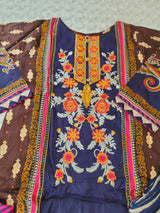 Pakistani Stitched lawn Embroidered Salwar kameez ready to ship