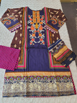 Pakistani Stitched lawn Embroidered Salwar kameez ready to ship