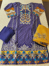 Pakistani Stitched lawn Embroidered Salwar kameez ready to ship