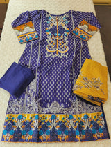 Pakistani Stitched lawn Embroidered Salwar kameez ready to ship