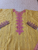 Pakistani Stitched lawn Embroidered Salwar kameez ready to ship