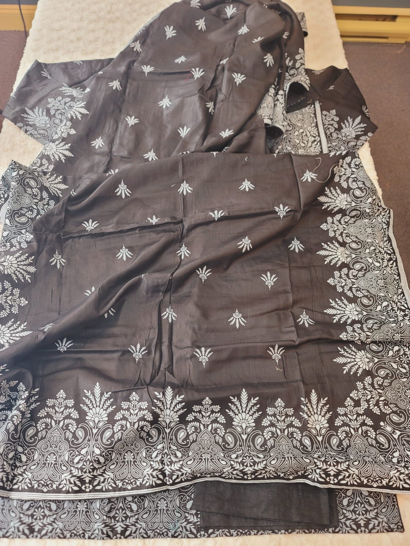 Pakistani Stitched lawn Embroidered Salwar kameez ready to ship