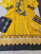 Pakistani Stitched lawn Embroidered Salwar kameez ready to ship