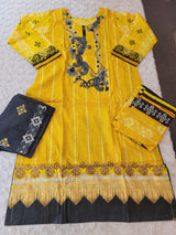 Pakistani Stitched lawn Embroidered Salwar kameez ready to ship