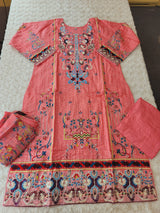 Pakistani Stitched lawn Embroidered Salwar kameez ready to ship
