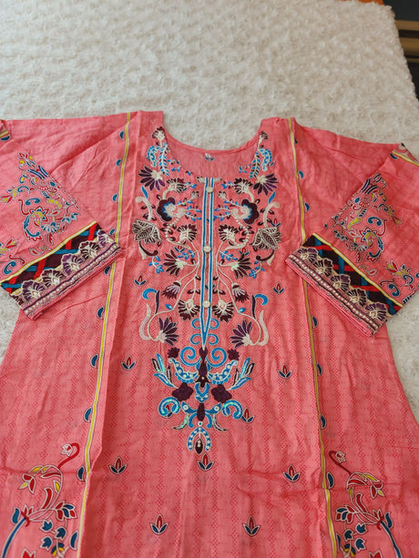 Pakistani Stitched lawn Embroidered Salwar kameez ready to ship