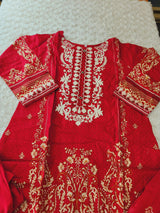 Pakistani Stitched lawn Embroidered Salwar kameez ready to ship