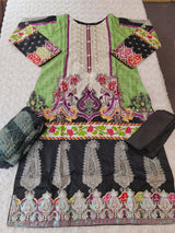 Pakistani Stitched lawn Embroidered Salwar kameez ready to ship