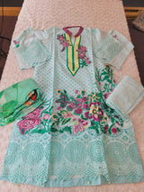 Pakistani Stitched Embroidery Lawn Suit Ready To Ship