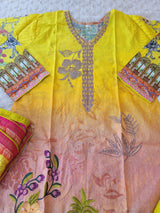 Pakistani Stitched lawn Embroidered Salwar kameez ready to ship