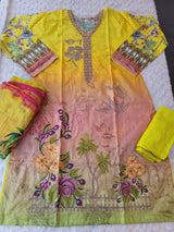 Pakistani Stitched lawn Embroidered Salwar kameez ready to ship