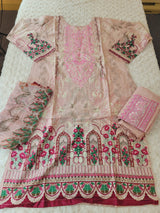 Pakistani Stitched lawn Embroidered Salwar kameez ready to ship