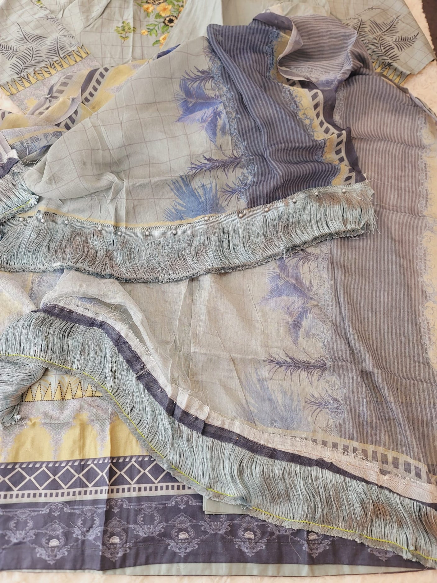 Pakistani Stitched lawn Embroidered Salwar kameez ready to ship