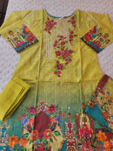 Pakistani Stitched lawn Embroidered Salwar kameez ready to ship