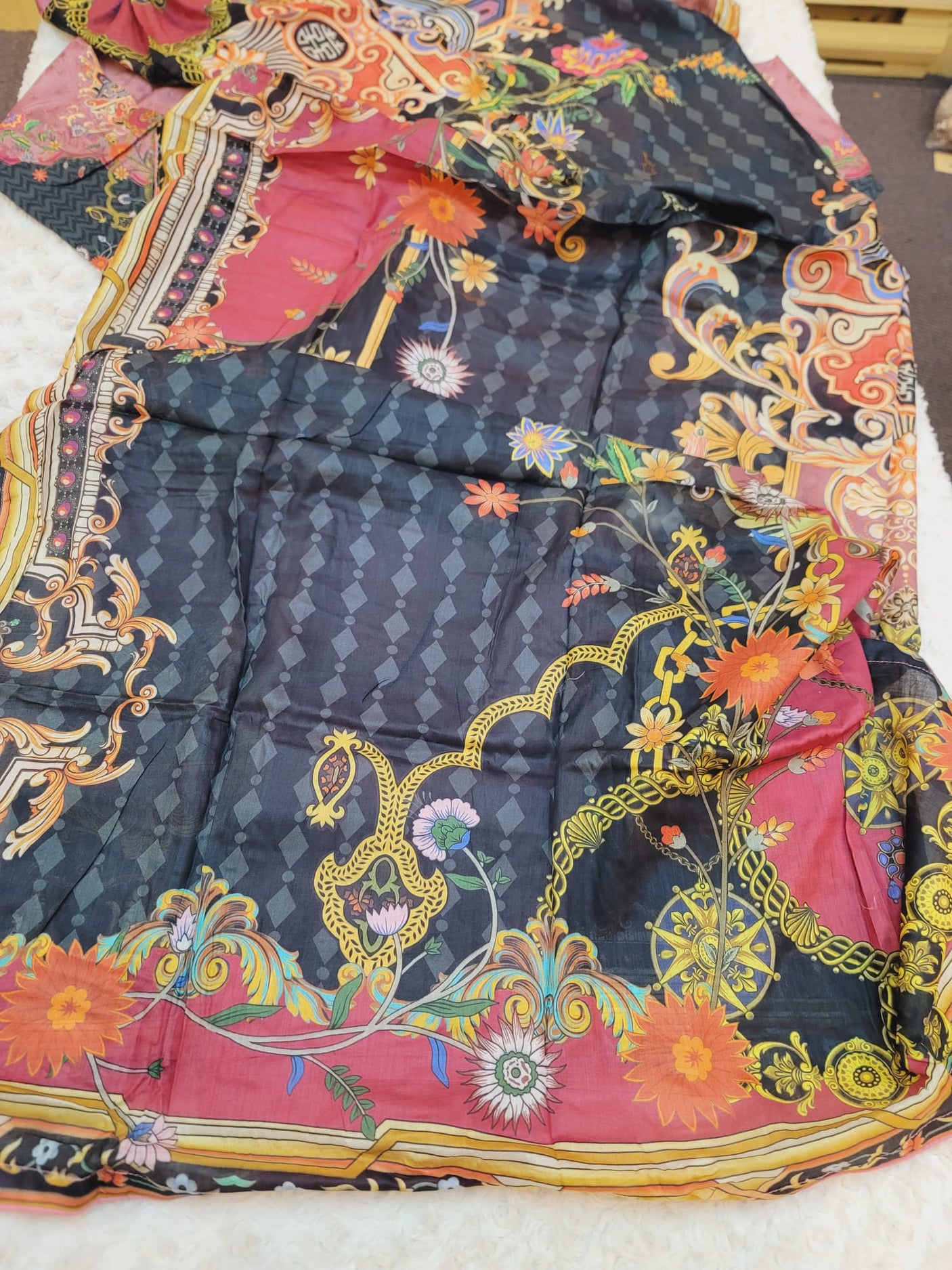 Pakistani Stitched lawn Embroidered Salwar kameez ready to ship