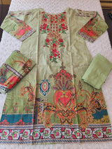 Pakistani Stitched lawn Embroidered Salwar kameez ready to ship