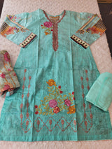 Pakistani Stitched lawn Embroidered Salwar kameez ready to ship