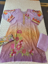 Pakistani Stitched lawn Embroidered Salwar kameez ready to ship