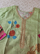 Pakistani Stitched lawn Embroidered Salwar kameez ready to ship