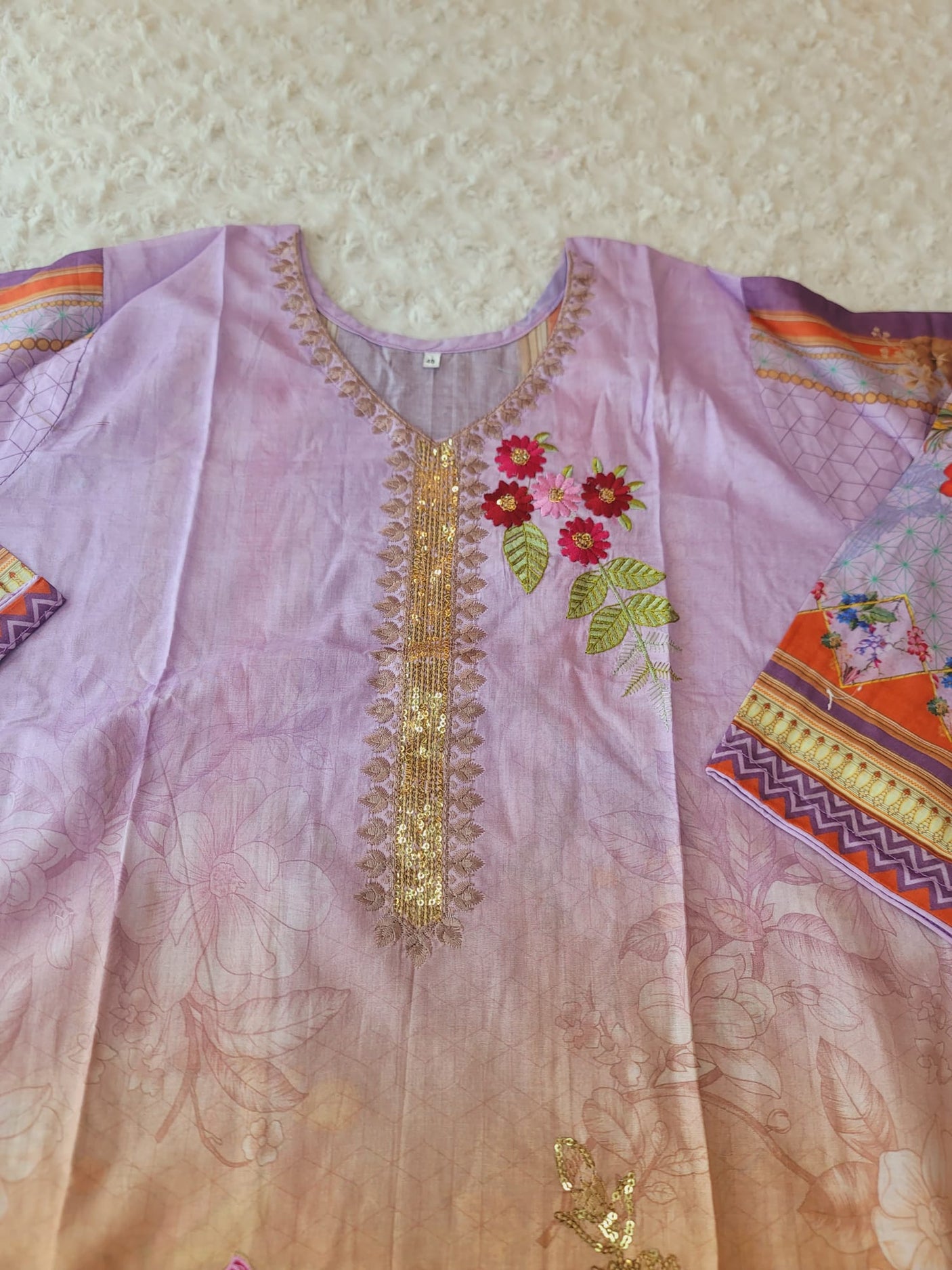 Pakistani Stitched lawn Embroidered Salwar kameez ready to ship