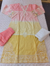 Pakistani Stitched lawn Embroidered Salwar kameez ready to ship