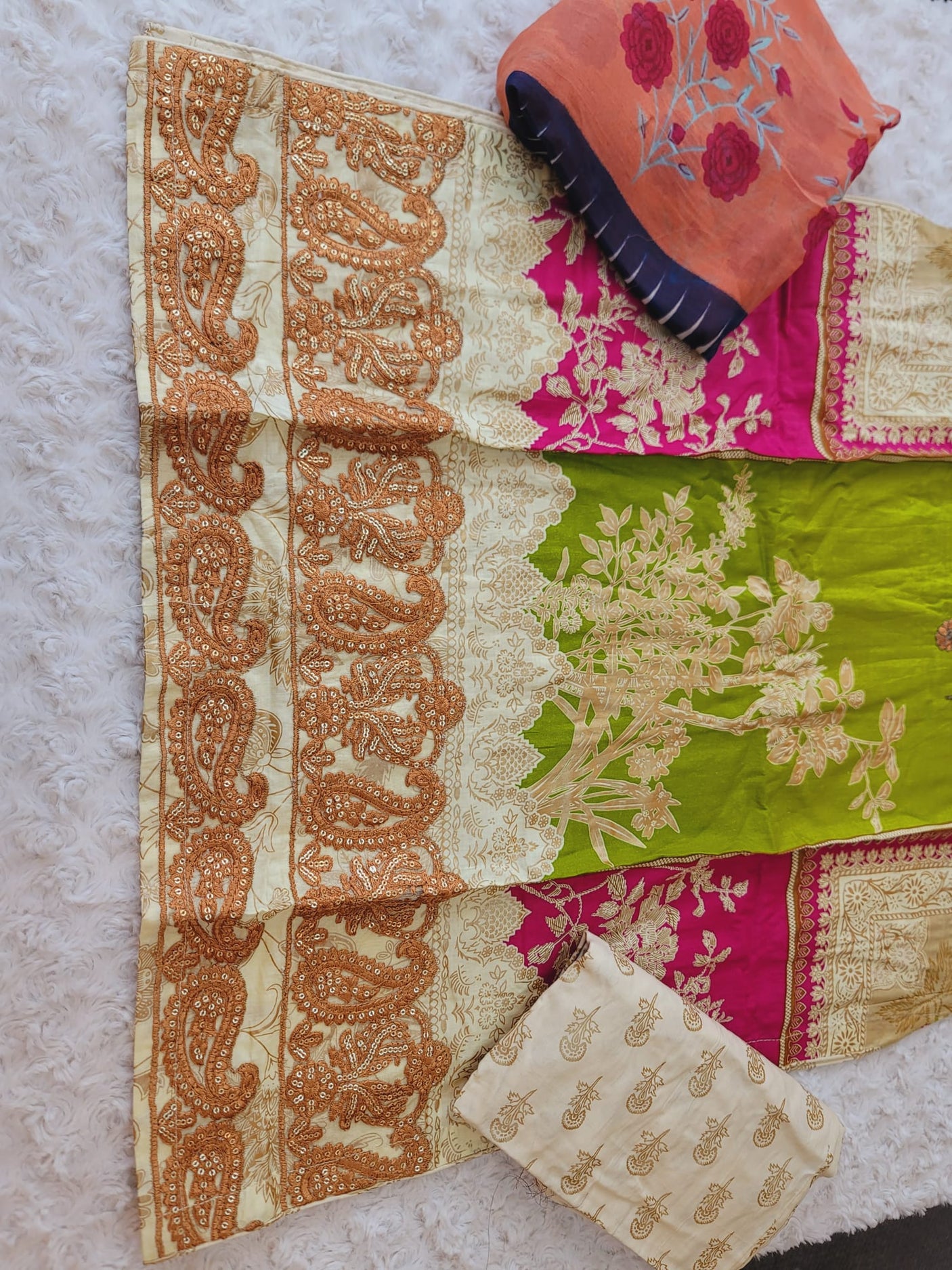 Pakistani Stitched lawn Embroidered Salwar kameez ready to ship