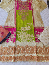 Pakistani Stitched lawn Embroidered Salwar kameez ready to ship