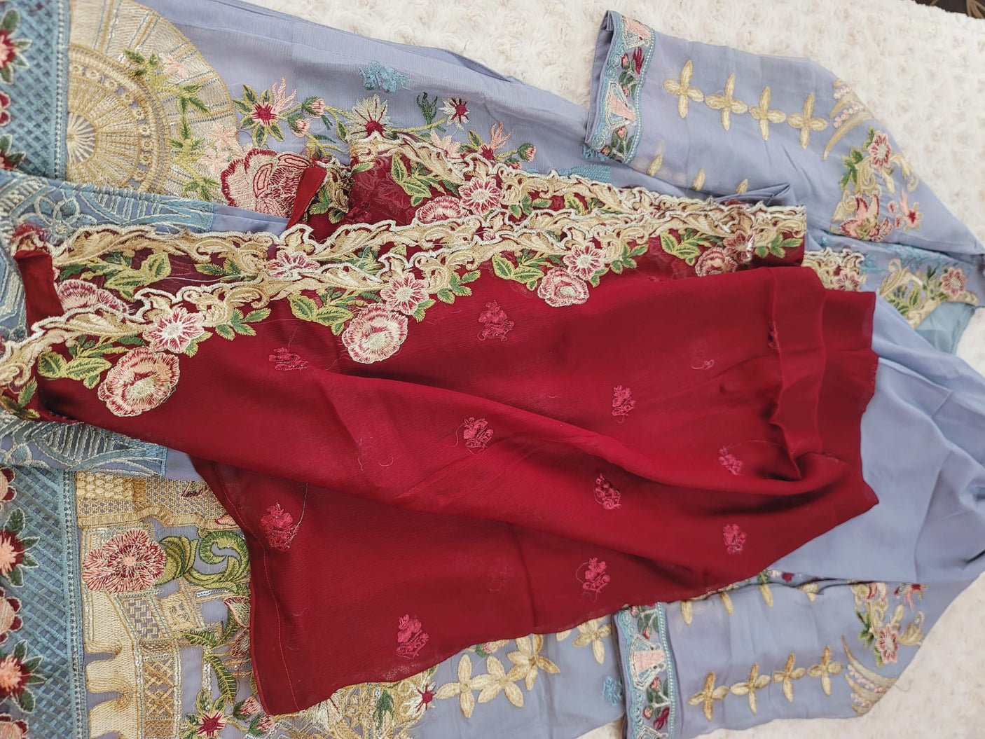 Pakistani Stitched Embroidery Party Wear Dresses Ready To Ship