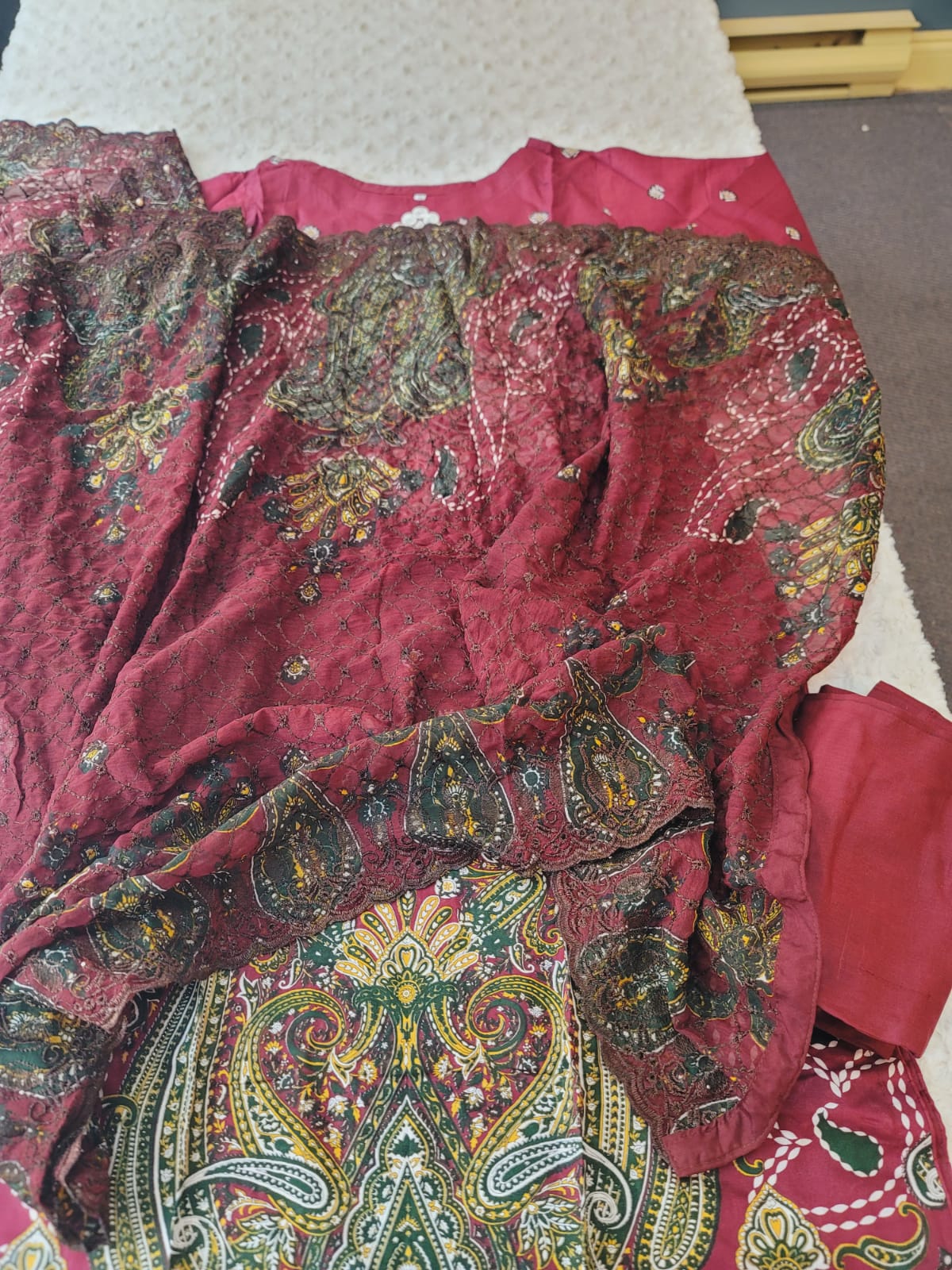 Pakistani Stitched lawn Embroidered Salwar kameez ready to ship