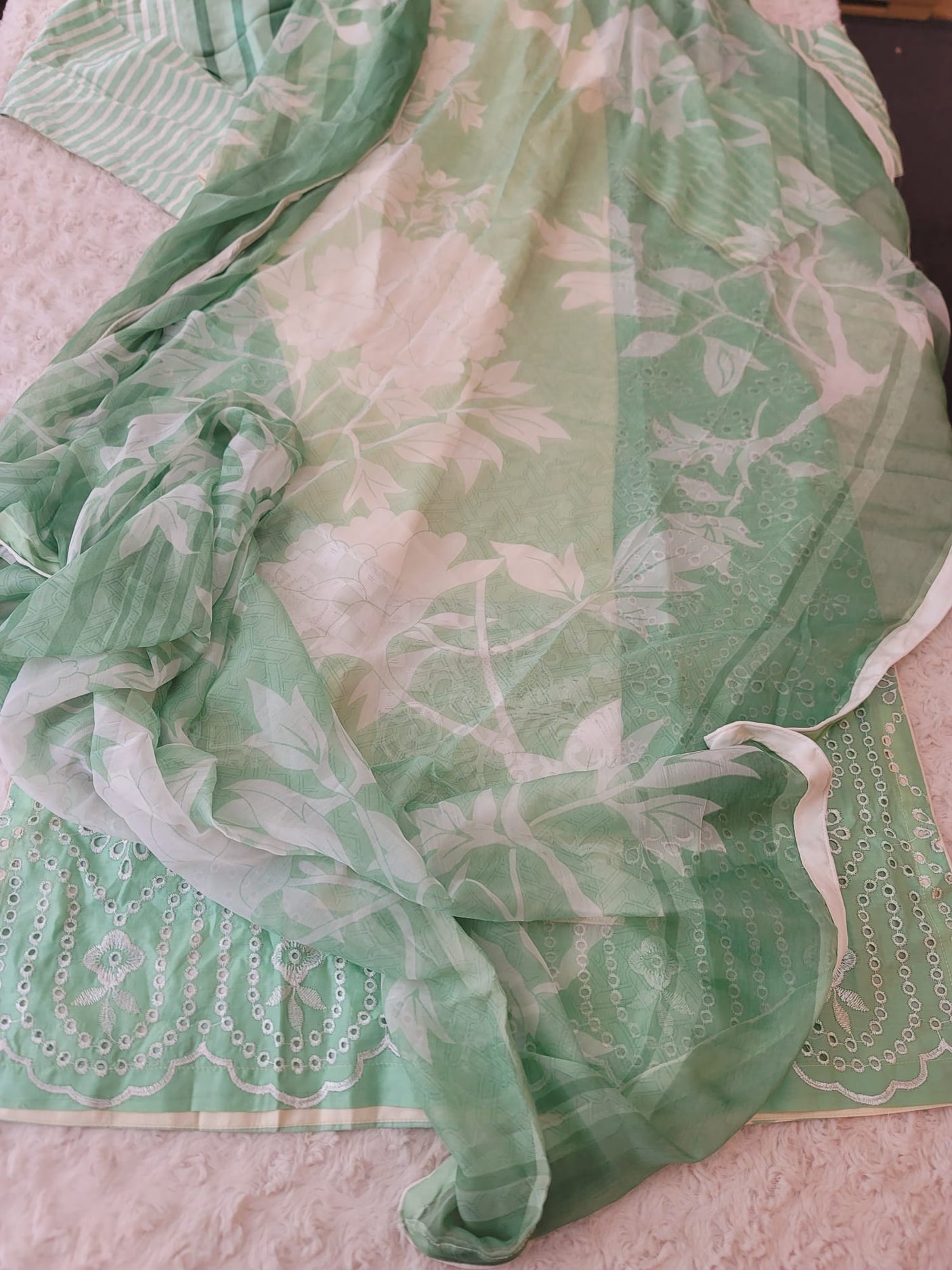 Pakistani Stitched lawn Embroidered Salwar kameez ready to ship