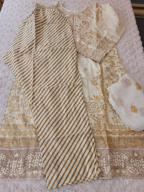 Pakistani Stitched lawn Embroidered Salwar kameez ready to ship