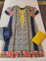 Pakistani Stitched lawn Embroidered Salwar kameez ready to ship