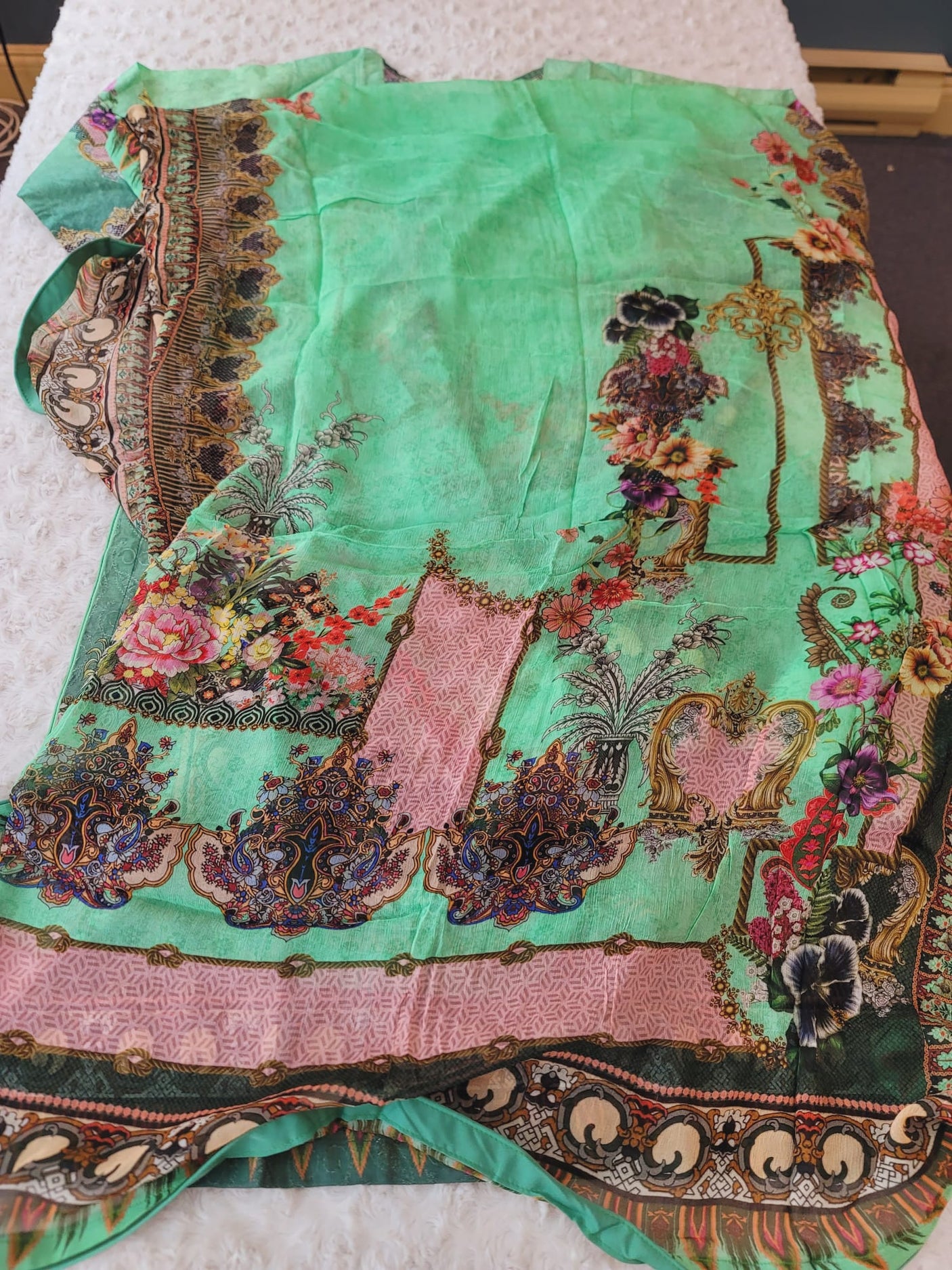 Pakistani Stitched lawn Embroidered Salwar kameez ready to ship