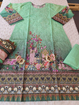 Pakistani Stitched lawn Embroidered Salwar kameez ready to ship