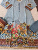 Pakistani Stitched lawn Embroidered Salwar kameez ready to ship