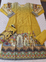 Pakistani Stitched lawn Embroidered Salwar kameez ready to ship