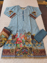 Pakistani Stitched lawn Embroidered Salwar kameez ready to ship