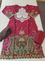 Pakistani Stitched lawn Embroidered Salwar kameez ready to ship