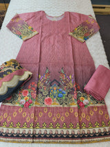Pakistani Stitched lawn Embroidered Salwar kameez ready to ship