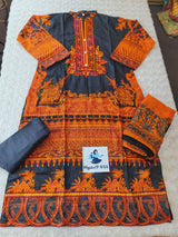 Pakistani Stitched lawn Embroidered Salwar kameez ready to ship