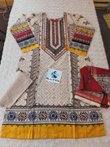 Pakistani Stitched lawn Embroidered Salwar kameez ready to ship