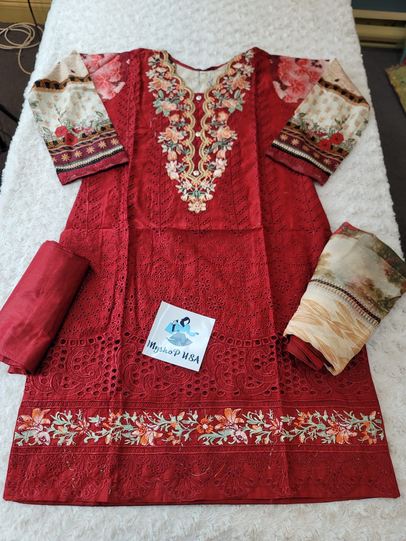 Pakistani Stitched Embroidered luxury lawn Dresses Ready To Ship