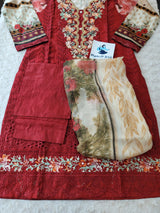 Pakistani Stitched Embroidered luxury lawn Dresses Ready To Ship