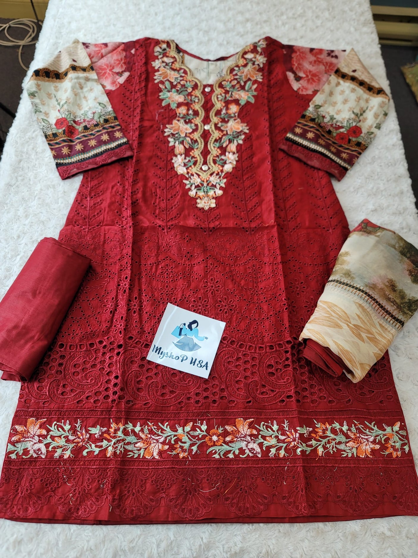 Pakistani Stitched Embroidered luxury lawn Dresses Ready To Ship