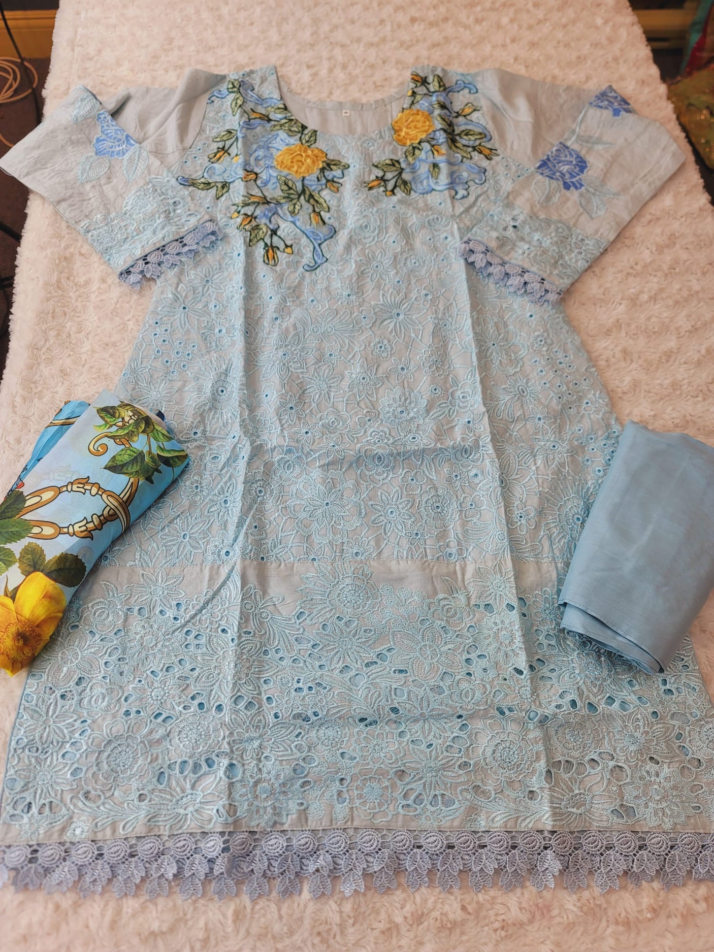 Pakistani Stitched Embroidered luxury lawn Dresses Ready To Ship