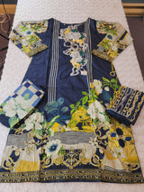 Pakistani Stitched lawn Embroidered Salwar kameez ready to ship