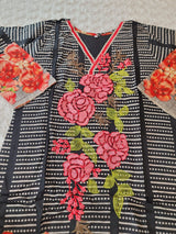 Pakistani Stitched lawn Embroidered Salwar kameez ready to ship